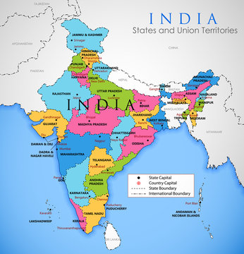 India has how many states and union territories?